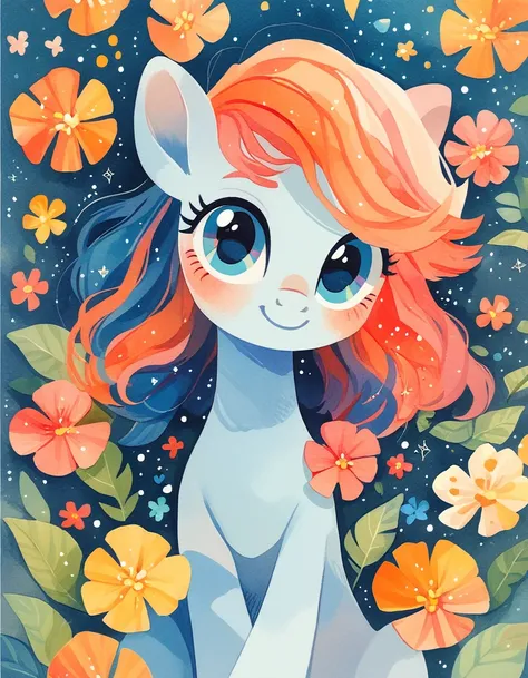 Watercolor Orange Blossom Style [XL+Pony]