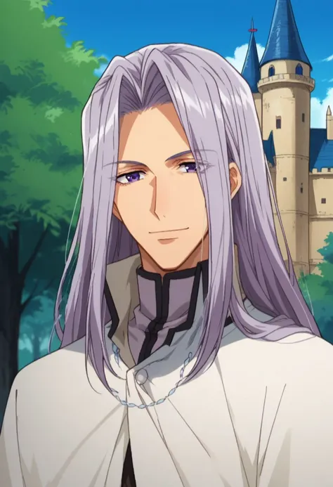 score_9, score_8_up, score_7_up, source_anime, highly detailed, 
guntervon, 1boy, solo, male focus, long hair, purple eyes, upper body, purple hair, standing,  smile
outdoor, sky, tree, castle