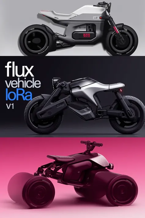 Flux concept vehicle 2d rendering lora FLUX概念载具渲染lora