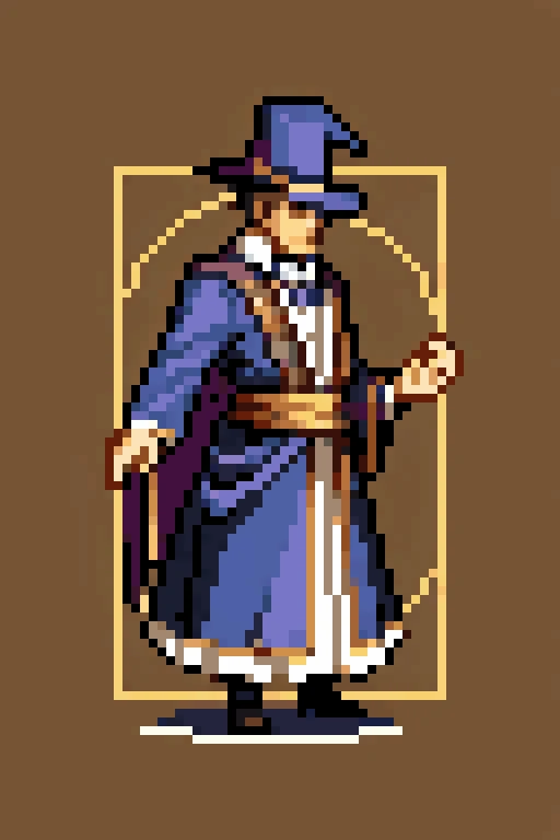 magician,game,sprite,full body,beauty,best quality, pixel,pixel art,pixelartï¼, masterpiece,best quality, masterpiece,best quality