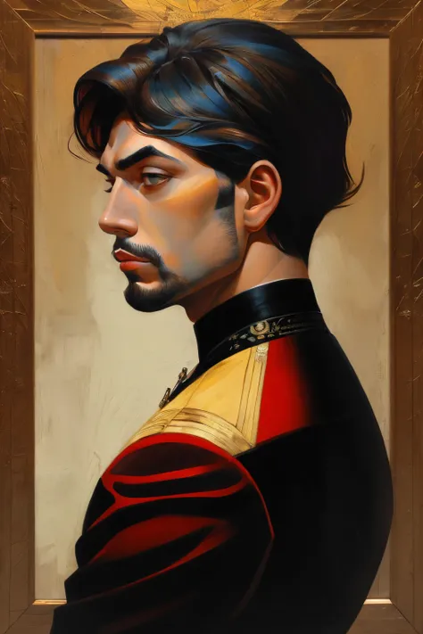 masterpiece,best quality,<lora:tbh401-:0.8>,style of Georgy Kurasov portrait of noble man