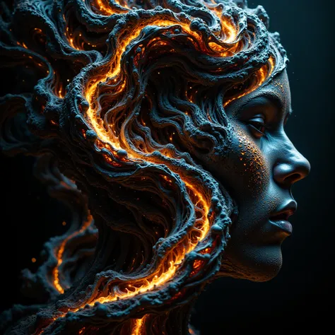 burning heroine, fantasy concept art, night scenery, fractal cracked surface, bokeh, mixed styles by Alberto Seveso and Gediminas Pranckevicius and Wadim Kashin, breathtaking intricate details, dramatic natural lighting, reflective catchlights, cinematic, ...