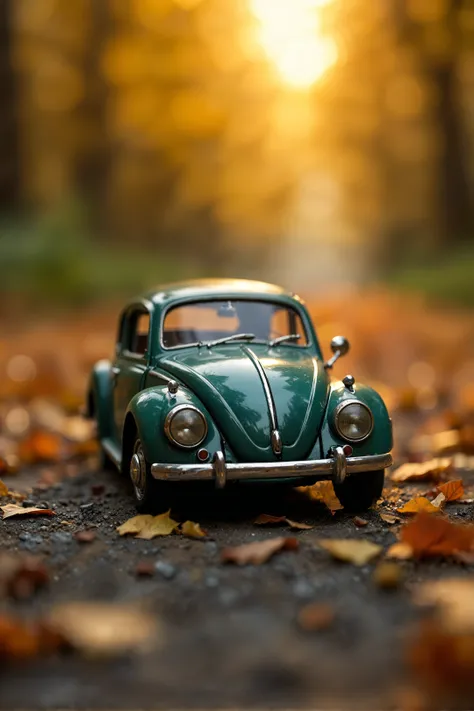 vignette, Award winning photo, (masterpiece:1.4) , professional photo, close-up an old miniature car, dramatic, (natural light:1.2) , amazing depth of field, cinematic bokeh, dynamic range, vibrant colors