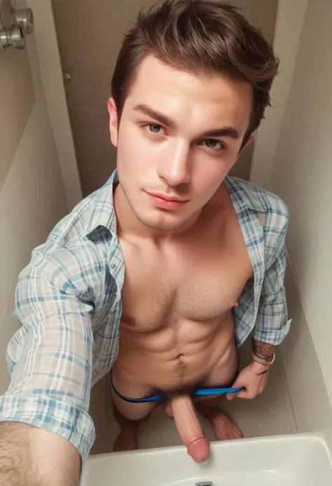 Male Selfie From Above