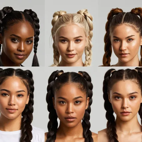 hyperrealistic art of  <lora:skin tone style v4:0.9>
a cinematic different types of skin tone shot of a group of different women...