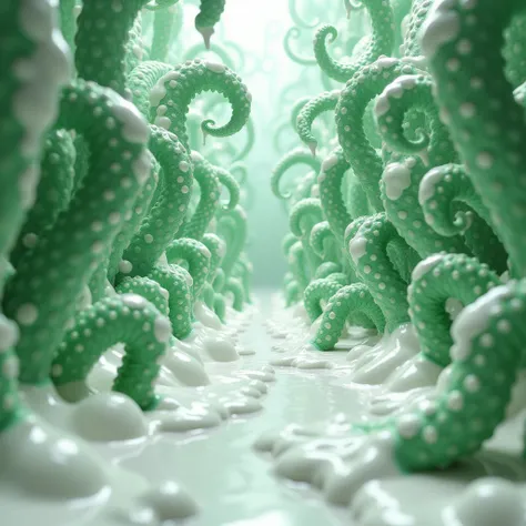 Green Tentacle White Slime - FLUX