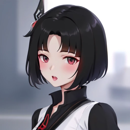 <lora:Zhuxin_mobile_legends_DoRA:0.8>, Zhuxin, white shirt, black hair, short hair, hair ornament