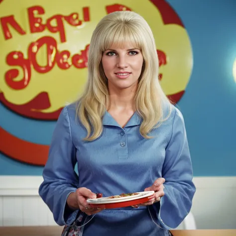 <lora:SusanJacks:1> a photo of susan jacks , properly dressed,  as a waitress in a 60s diner, school uniform ,4k, highest quality, professionally color graded