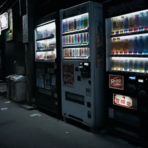 Vending machine at night