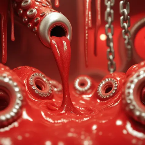 Red Slime Silver Tentacles - Anime