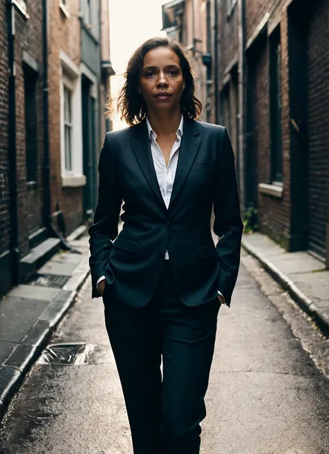 modest and intricate photo of young sks woman in an elegant business suit, natural lighting, <lora:add_detail:0.35>, 
official clothing, modest, High detail RAW color photo professional photo of a sks woman wearing professional clothing, portrait, (backlig...