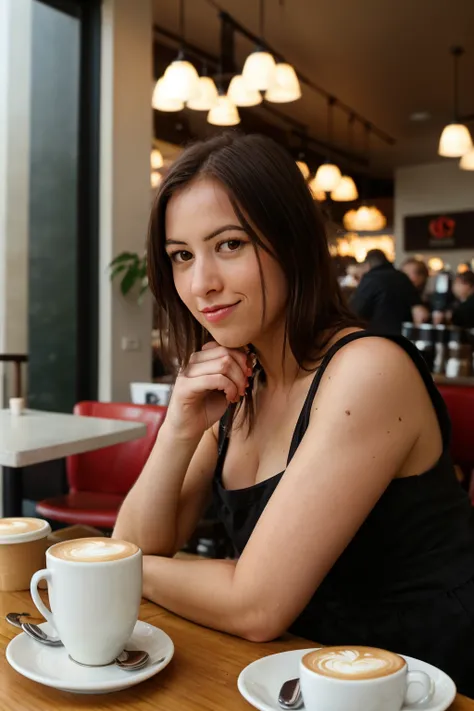 <lora:CaroleHunt:0.8>, full color portrait of a young woman, having coffee at a vintage cafe, natural light, RAW photo, subject, 8k uhd, dslr, soft lighting, high quality, film grain, Fujifilm XT3