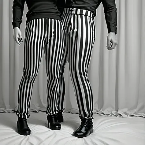 White and Black Striped Pants - Pony