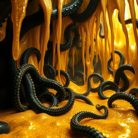 Golden Slime Black Tentacles - FLUX