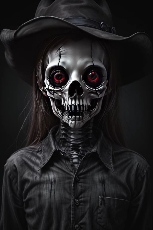 <lora:Genie_Spookified_V1:1>, a Spookified cowboy, highly detailed, beautiful face