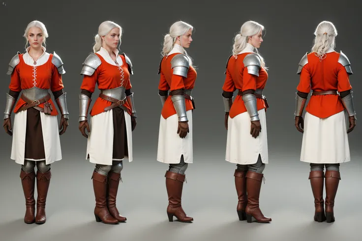 Pony The Witcher 3 Turn, Multi-View, Turnaround, Model Sheet, Character Design