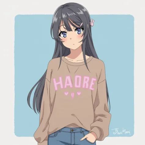 anime girl wearing casual clothes skrjmamai