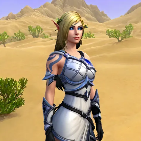 1girl, Alleria  <lora:Alleria SDXL:.7>, in the desert