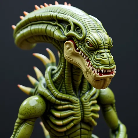 a green gigantosorus123 alien xenomorph