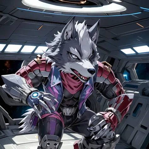 man, StarWolfXL, 1boy, inside starship spaceship, eyepatch, wolf, holding weapon, (anime, masterpiece, intricate:1.3), (best quality, hires textures, high detail:1.2), (4k),(incredibly detailed:1.4),UHD, 8K, ultra detailed
 a very very very very very beaut...