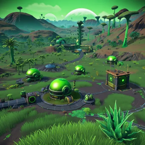 NMS_Style toxic green world