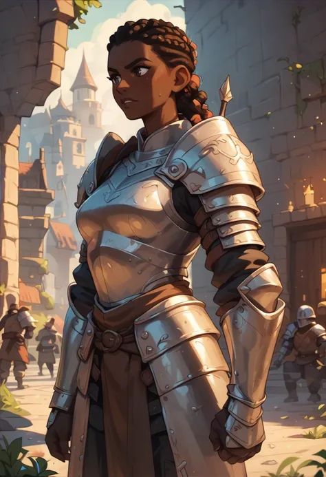 score_9,score_8_up, <lora:OtherStyle_08-Merge5_06_04_02_02:1>, woman in armor standing in a battlefield,armor,dark skin,medieval,fantasy,solo focus,epic