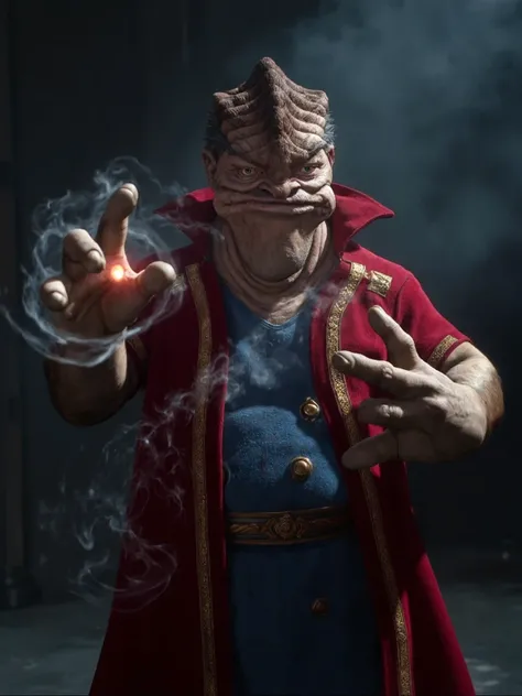 dexterjettster with four arms cosplaying as Dr. Strange with mystical energies swirling about, classic cinematic portrait photo , dexterjettster