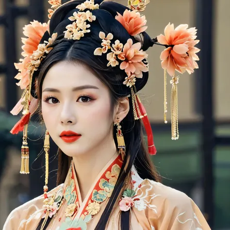 花想容-LoRA-汉服&唐装&簪花/真实系/Hanfu&Ttraditional Chinese clothing/Realistic