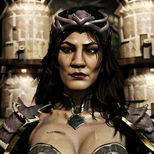 Realistic 8k portrait of Li mel,black hair, asian,armor, makeup,helmet, shoulder armor, pauldrons,