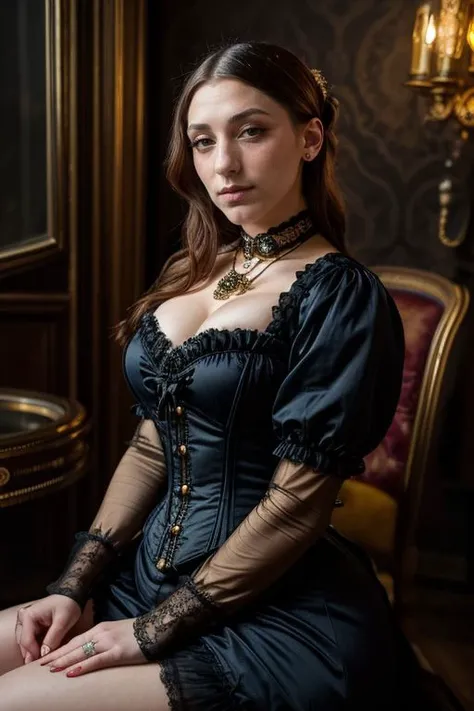 Merger_luci_yasa
(French Post card, wearing a Victorian steampunk dress sitting in a Victorian parlour house, glamour, Victorian, atmospheric Victorian steampunk:1.2), 
bokeh, f1.4, 40mm, photorealistic, raw, 8k, textured skin, skin pores, intricate detail...