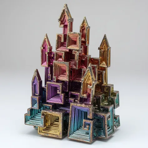 A castle made of bismuth crystal