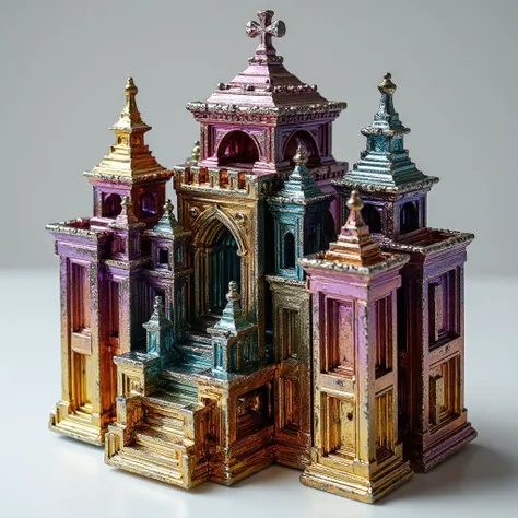 A castle made of bismuth crystal