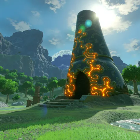 Zelda Breath of the Wild landscape style