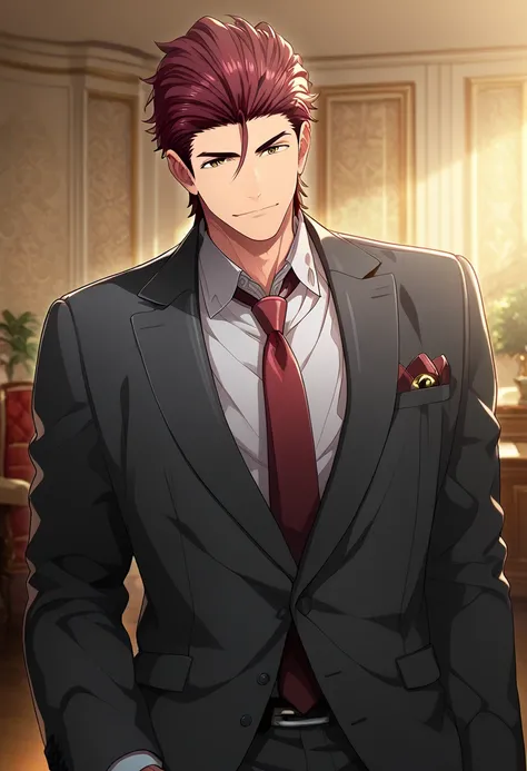 1boy, male focus,
 <lora:Character - Kenka Bancho Otome - Houou Onigashima:1> houou, brown eyes, red hair, hair slicked back, 
((zPDXL)), score_9_up, score_8_up, score_7_up, score_6_up, score_5_up, score_4_up, best quality, amazing quality, best aesthetic,...