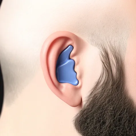 photorealistic ear plug