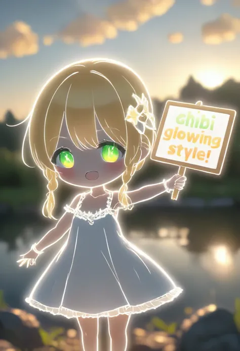 【Flux.1 D】chibi glowing style