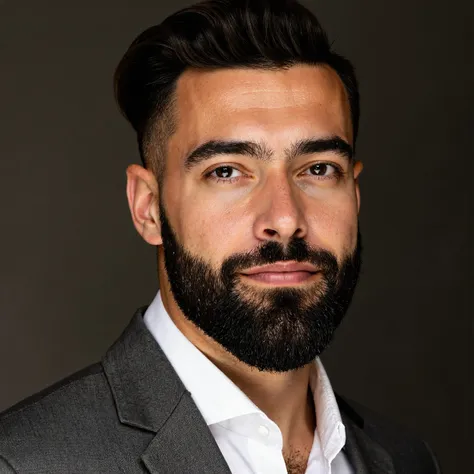 arafed man with a beard and a white shirt and a suit