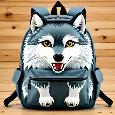 <lora:wwwsdxl:1>, wwwsdxl, a high-quality image of a backpack, best quality, photorealistic, chrome, wolf-shaped, cute,