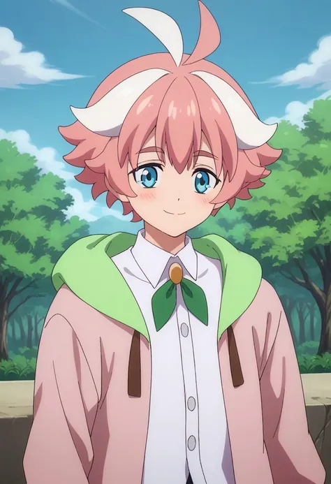 score_9, score_8_up, score_7_up, source_anime, highly detailed, 
itsuki, 1boy, male focus, solo, blue eyes, pink hair, multicolored hair, shirt, hood, white hair, jacket, white shirt, ahoge, streaked hair, collared shirt, two-tone hair, long sleeves, pink ...