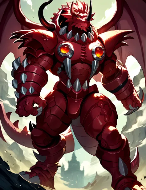 score_9, score_8_up, score_7_up,
<lora:Dorbickmon_(Digimon)_(Pony)_(AD):1> Dorbickmon, Digimon, muscular, crimson red skin, dragon, yellow eyes, colored sclera, horns, spikes, 
8K, Inei, chiaroscuro, depth of field, rim lighting, clear_eyes,
perfect hands,...