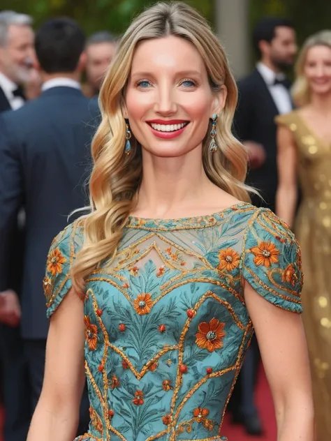 a professional absurdres sharp focus intricately detailed full torso photograph of a beautiful (Annabelle_Wallis:1.1) with a smile, wearing a fantastically intricately inlaid and stitched dress,
<lora:Annabelle_Wallis-SDXLe14:0.6> ,
PA7_sdxl-Photo