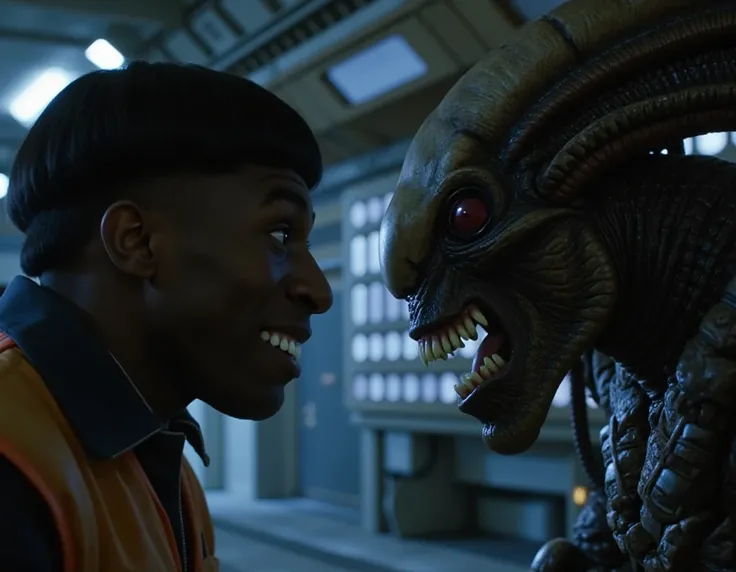 duane dibbley coming face to face with a xenomorph on a space station