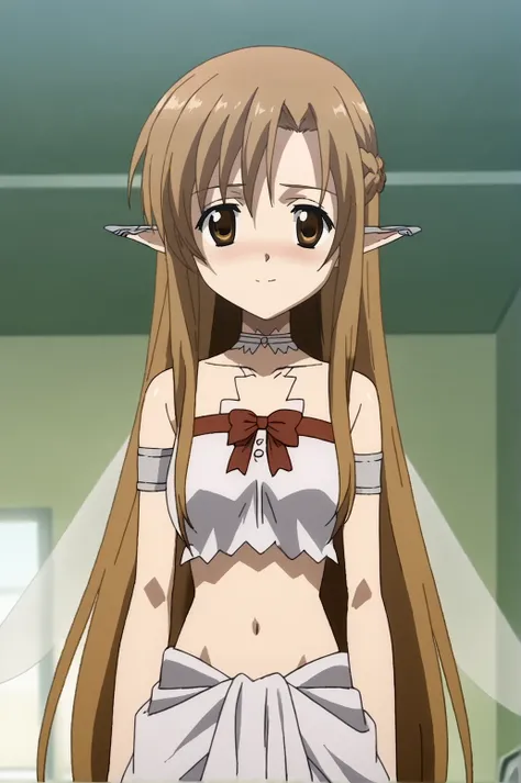 score_9, score_8_up, score_7_up,anime_source, source_anime, best background, detailed background, anime screencap,  Asuna, braid, bare shoulders, ear covers, elf, fairy, fairy (sao), fairy wings, long hair, pointy ears, solo, transparent wings, very long h...