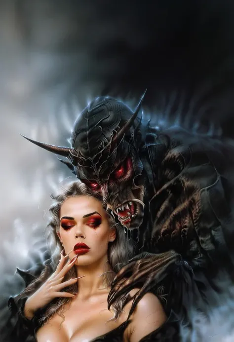 Monster/Robot/Demon couple [Kiss, Hug, Sex] (Luis Royo Style)