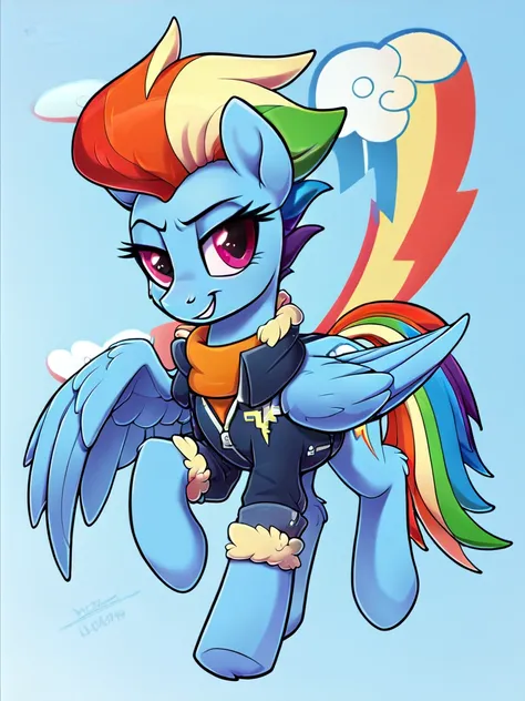 score_9, score_8_up, score_7_up, score_6_up, score_5_up, score_4_up , source_pony, feral, older_dashie, jacket, fur trim, detailed background, detailed face, detailed eyes, <lora:older-dashie-v1:1.0>