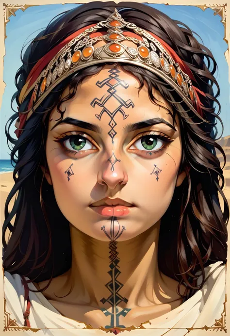 Berber Tattoo - Amazigh tattoo - Moroccan Face Tattoo