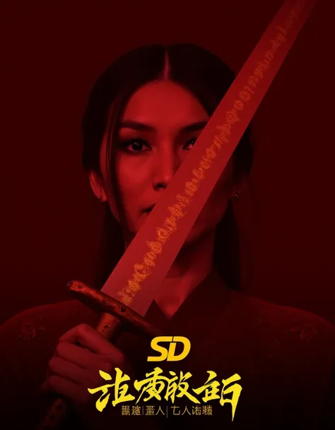 The image is a promotional poster for the film "FuHao," released in 2020. It features a close-up of a young woman with a serious, determined expression. She has long, dark hair that is slightly windblown, and her face is partially obscured by the blade of ...