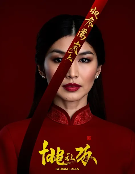 The image is a promotional poster for the film "FuHao," released in 2020. It features a close-up of a young woman with a serious, determined expression. She has long, dark hair that is slightly windblown, and her face is partially obscured by the blade of ...