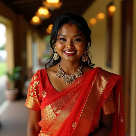 woman in sari outfit