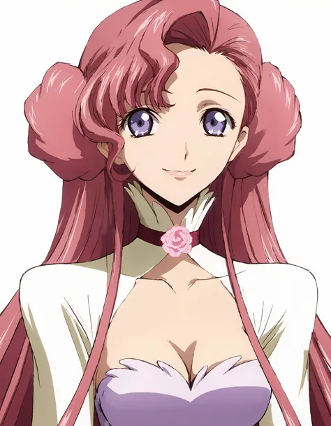 score_9, score_8_up, score_7_up
BREAK 1girl, solo, <lora:Euphemia1XL-v1:1>, euphy, doughnut hair bun, double bun, high collar, red choker, flower choker, pink flower, white shrug, long sleeves, wide sleeves, red armband, strapless dress, pink dress, cleava...